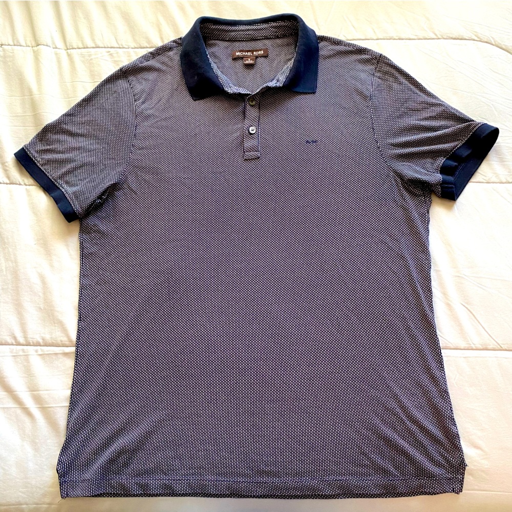 Michael Kors Men Collar Polo Shirt Medium